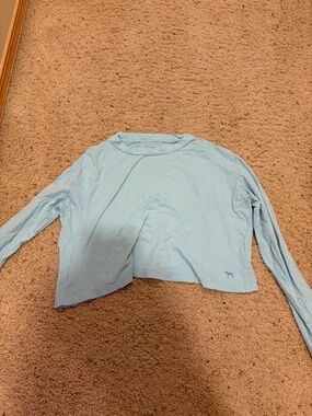 PINK Victoria's Secret Light Blue Cropped Top